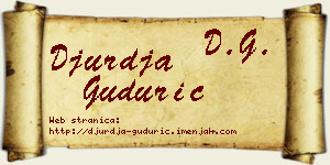 Đurđa Gudurić vizit kartica
